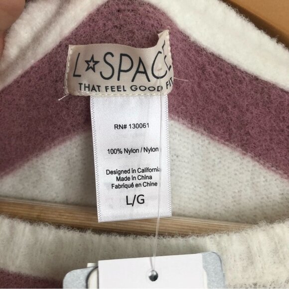 L*Space size Large Sequoia Color Strip Oversized Soft Sweater - Picture 4 of 7